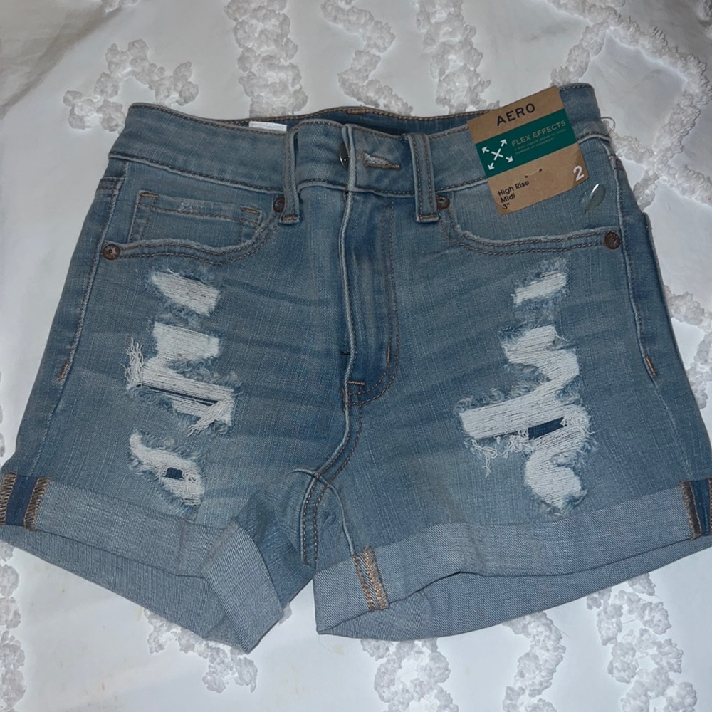 Aeropostale high rise midi shorts